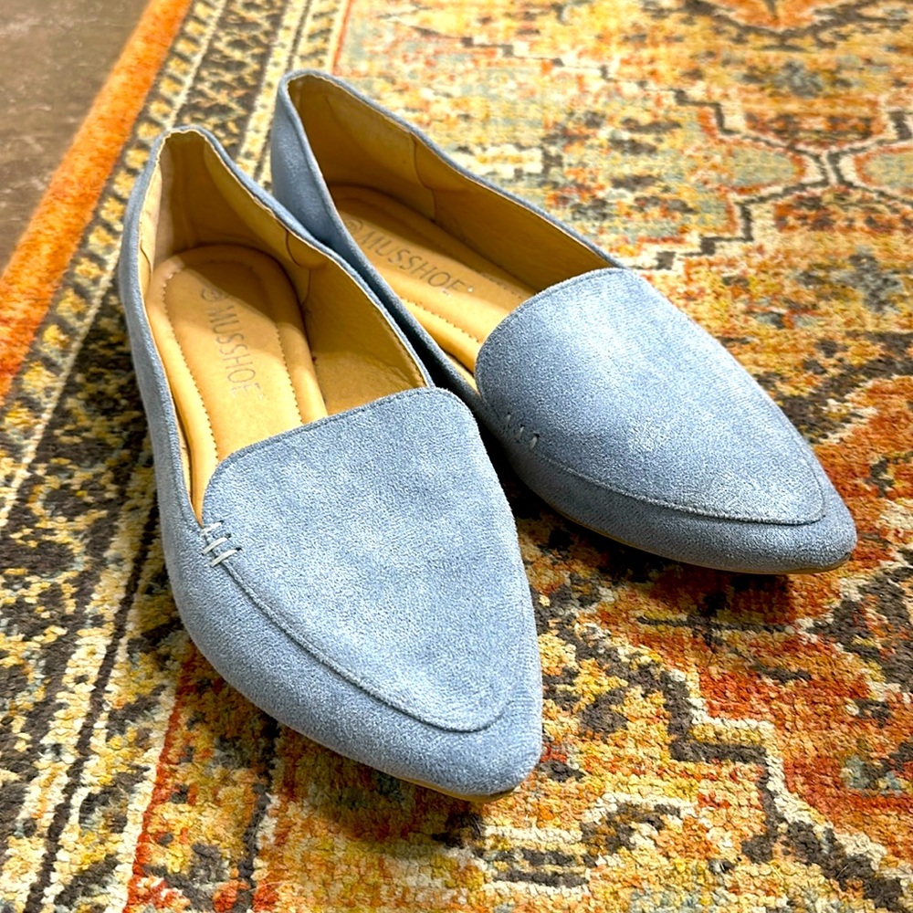 Blue gray flats size 9